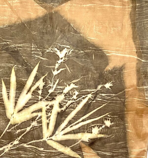 Lenço de seda pequeno Bambus em Flor