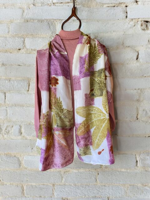 Echarpe de seda pura Patchwork