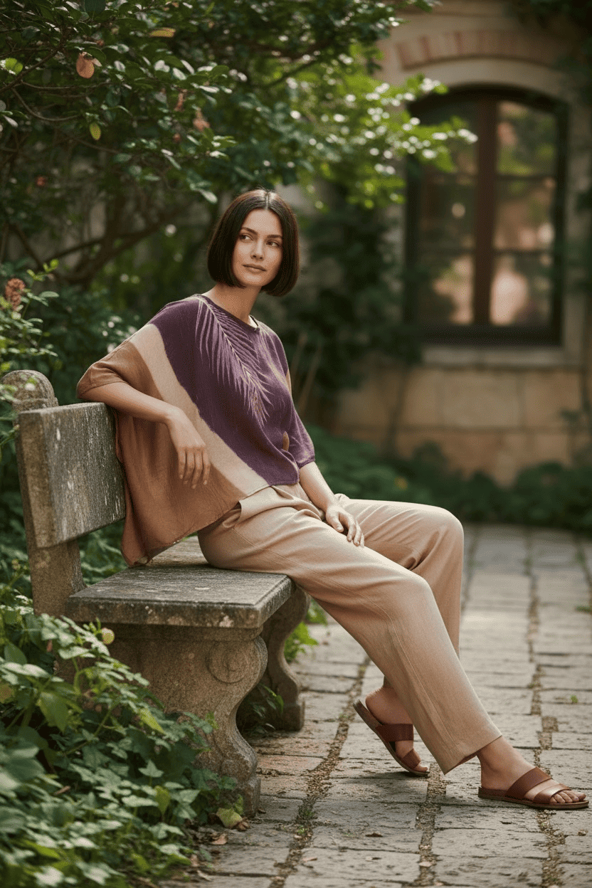 Blusa de seda pura Sussurros da Natureza - 10 - Imagem 11