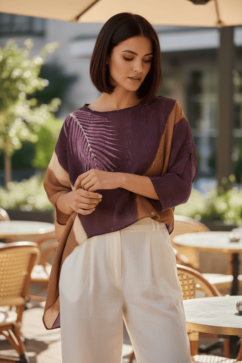 Blusa de seda pura Sussurros da Natureza - 10 - Imagem 5